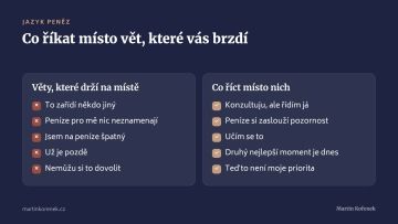 Pět vět, které brzdí finanční svobodu, a co říkat místo nich